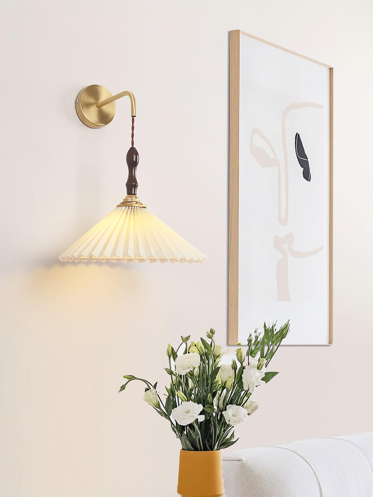Eurlaeel Applique Murale Plissée en Bois Premium - Neutralighting