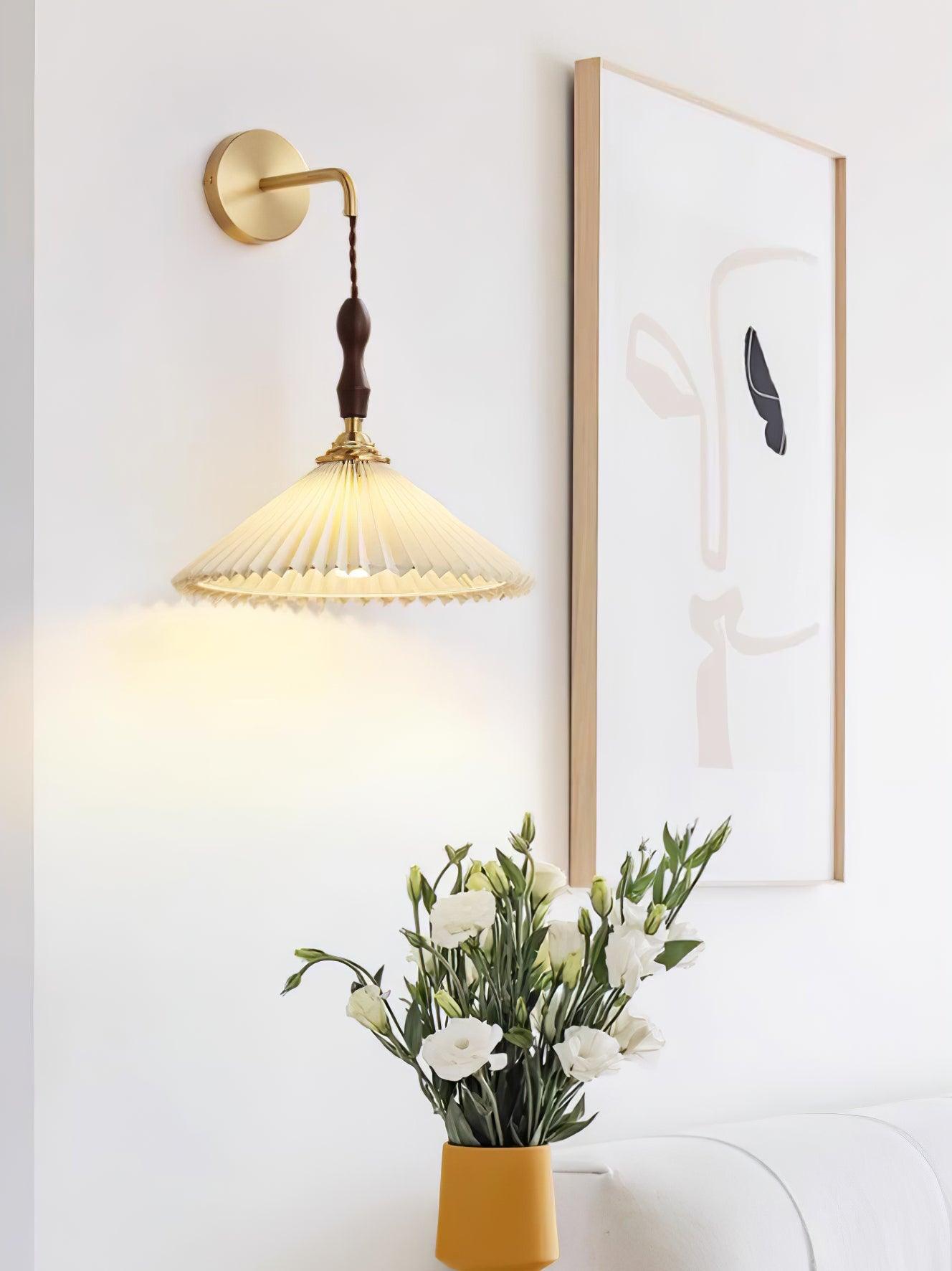 Eurlaeel Applique Murale Plissée en Bois Premium - Neutralighting
