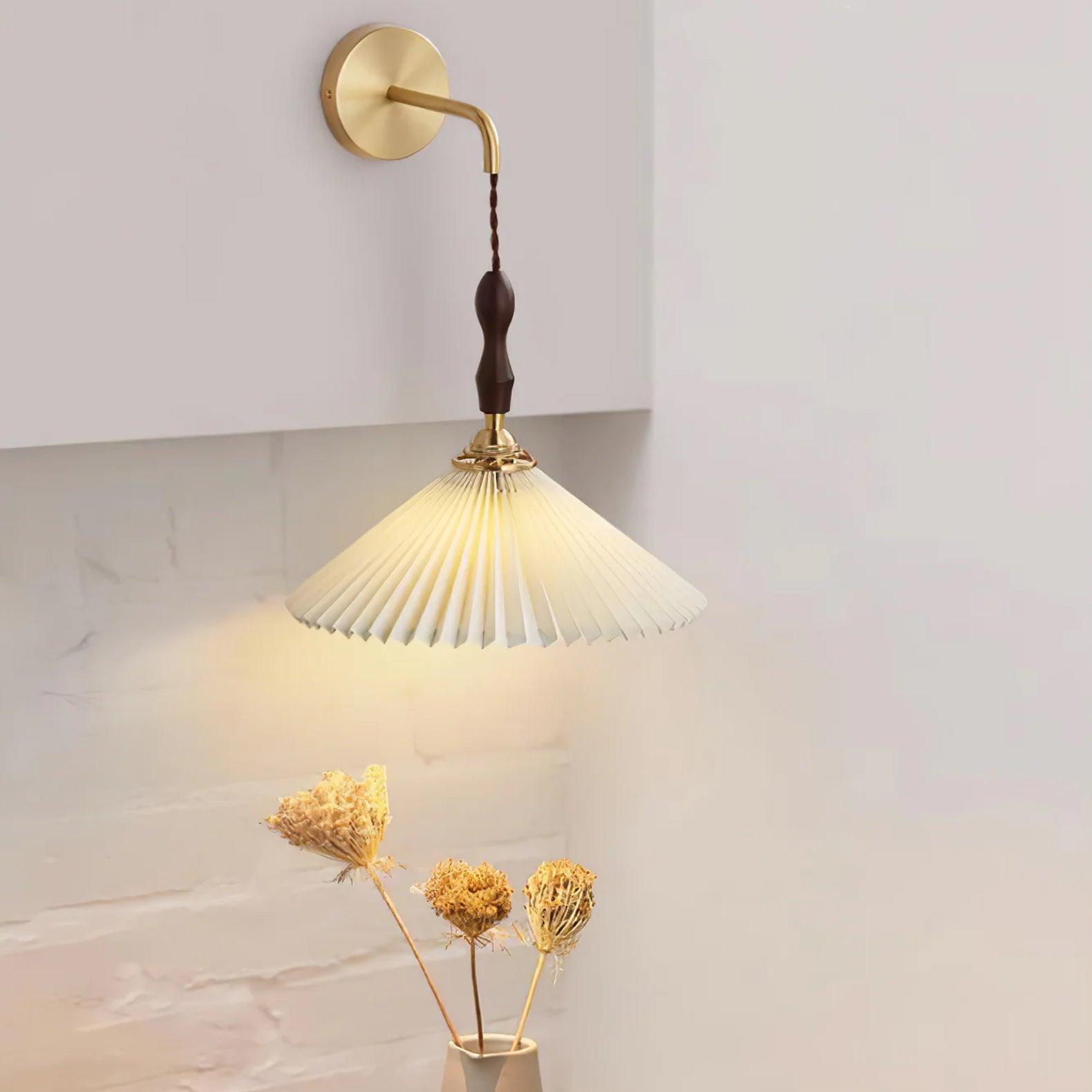 Eurlaeel Applique Murale Plissée en Bois Premium - Neutralighting