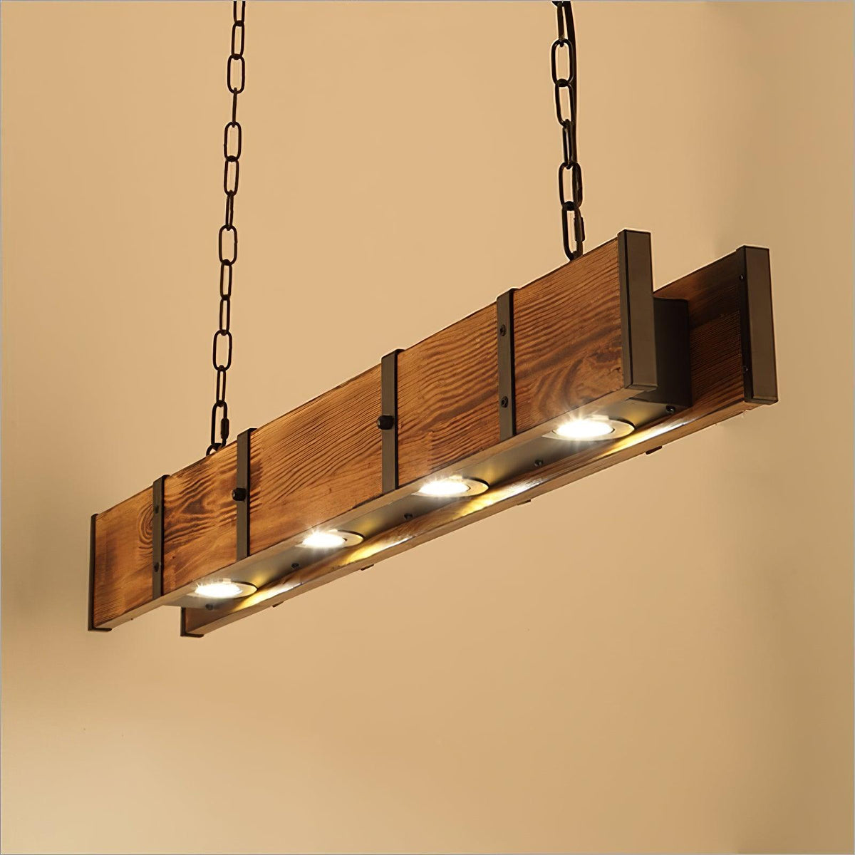 Lustra Lustre Pleva Bois Naturel Linéaire - Neutralighting