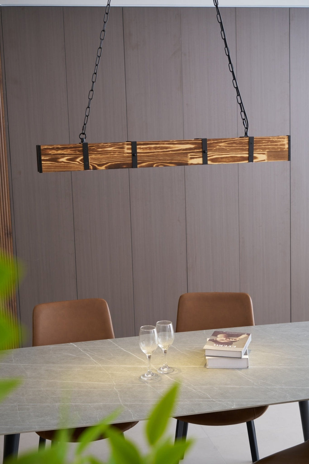 Lustra Lustre Pleva Bois Naturel Linéaire - Neutralighting