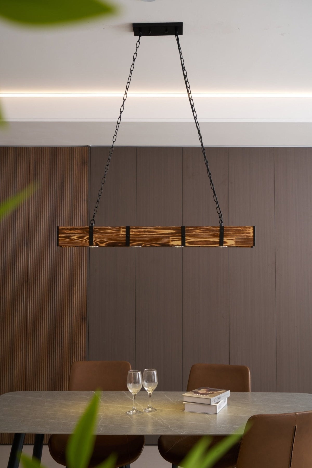 Lustra Lustre Pleva Bois Naturel Linéaire - Neutralighting