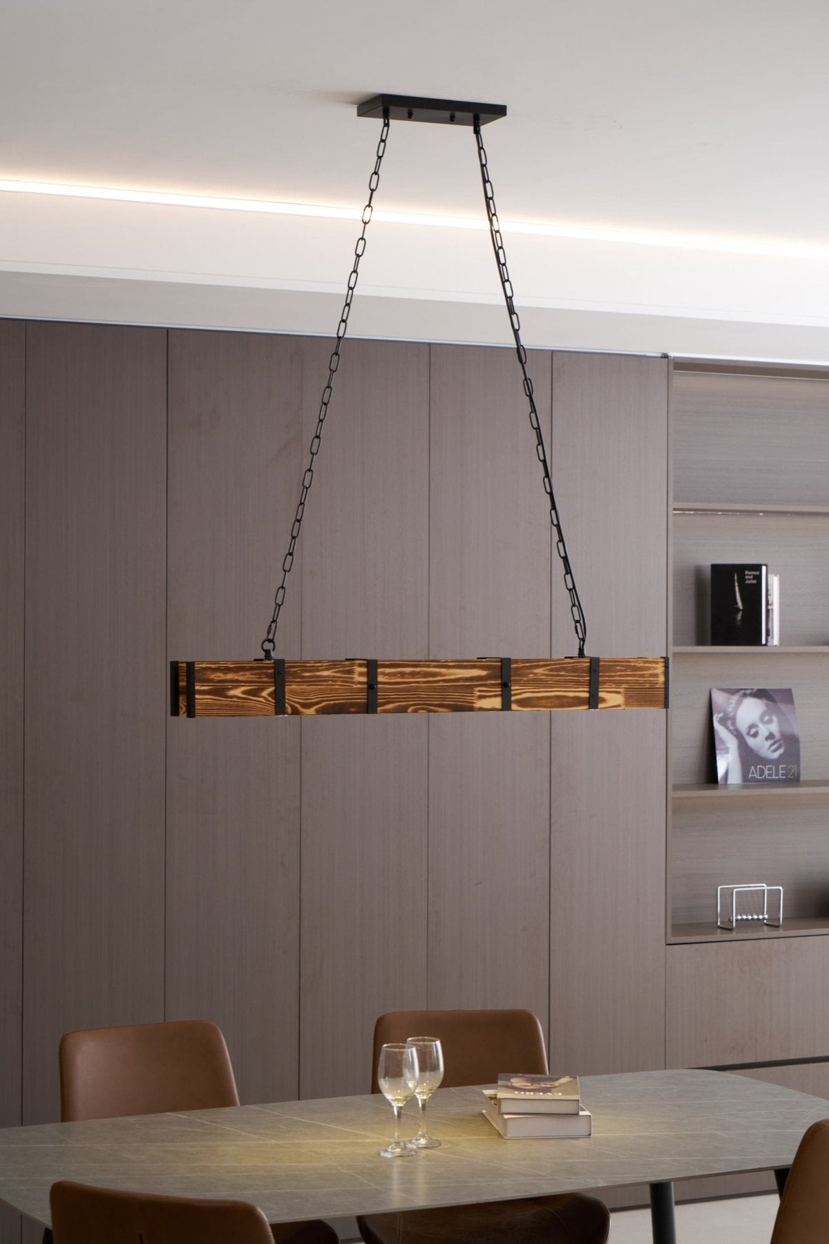 Lustra Lustre Pleva Bois Naturel Linéaire - Neutralighting