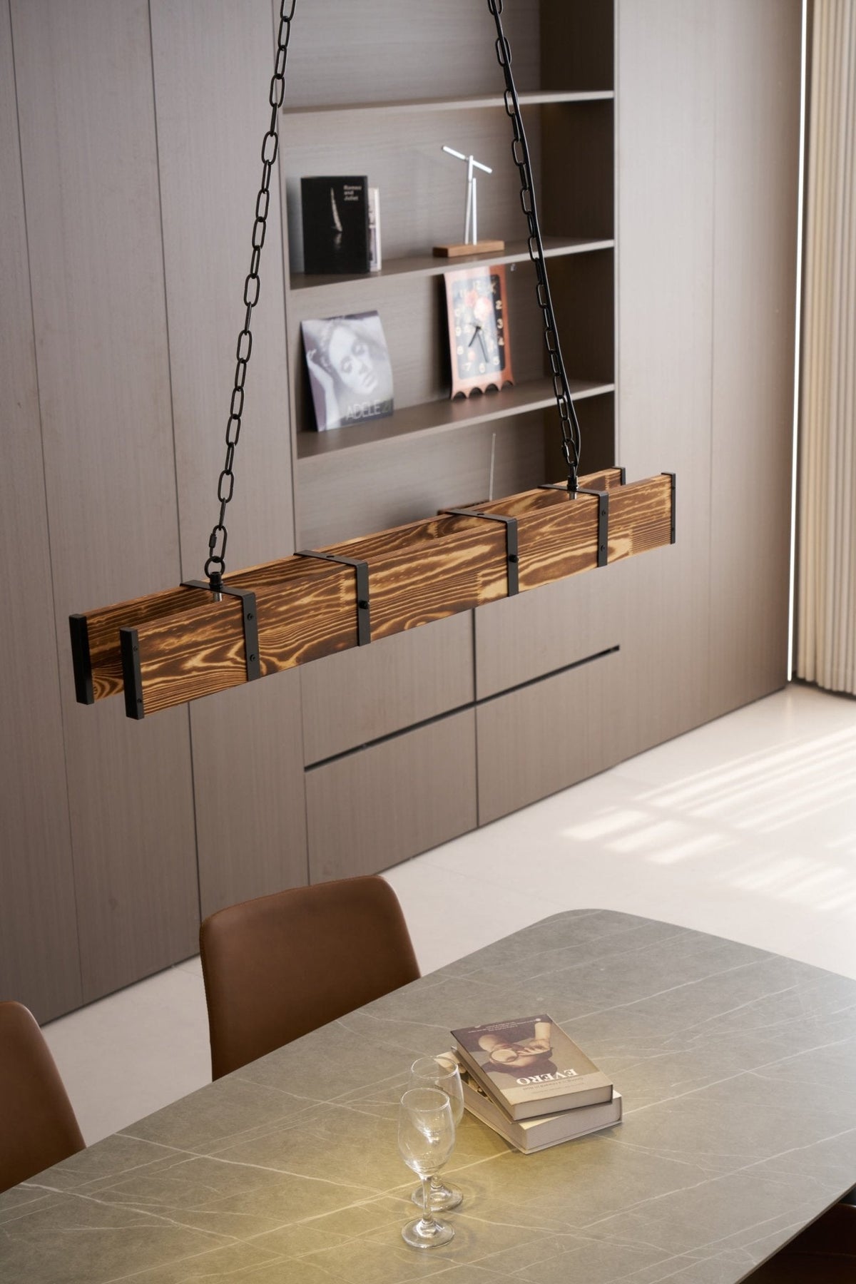 Lustra Lustre Pleva Bois Naturel Linéaire - Neutralighting