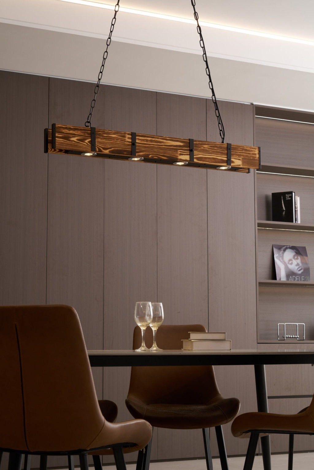 Lustra Lustre Pleva Bois Naturel Linéaire - Neutralighting