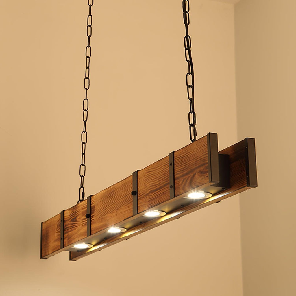 Lustra Lustre Pleva Bois Naturel Linéaire - Neutralighting