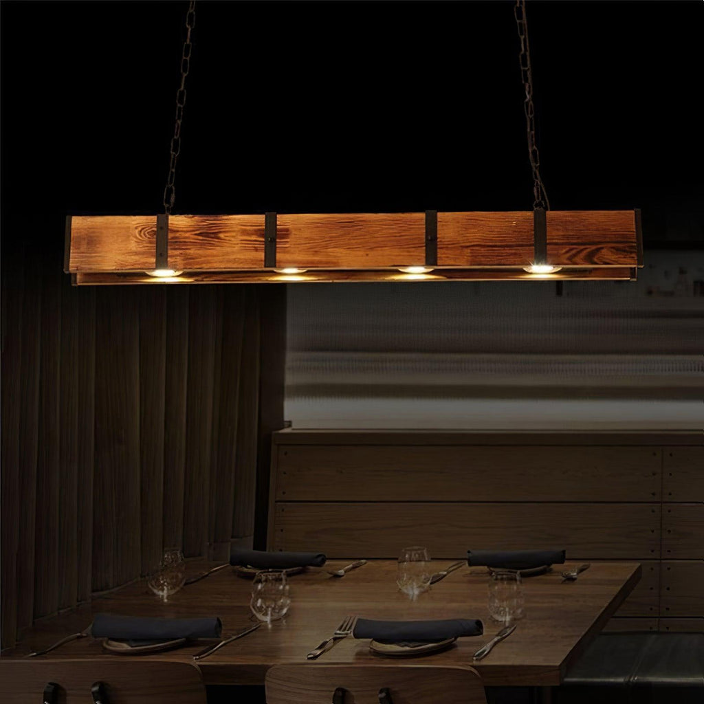 Lustra Lustre Pleva Bois Naturel Linéaire - Neutralighting