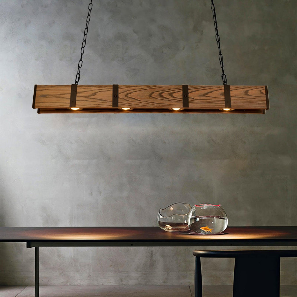 Lustra Lustre Pleva Bois Naturel Linéaire - Neutralighting