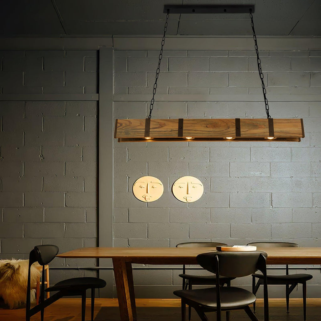 Lustra Lustre Pleva Bois Naturel Linéaire - Neutralighting