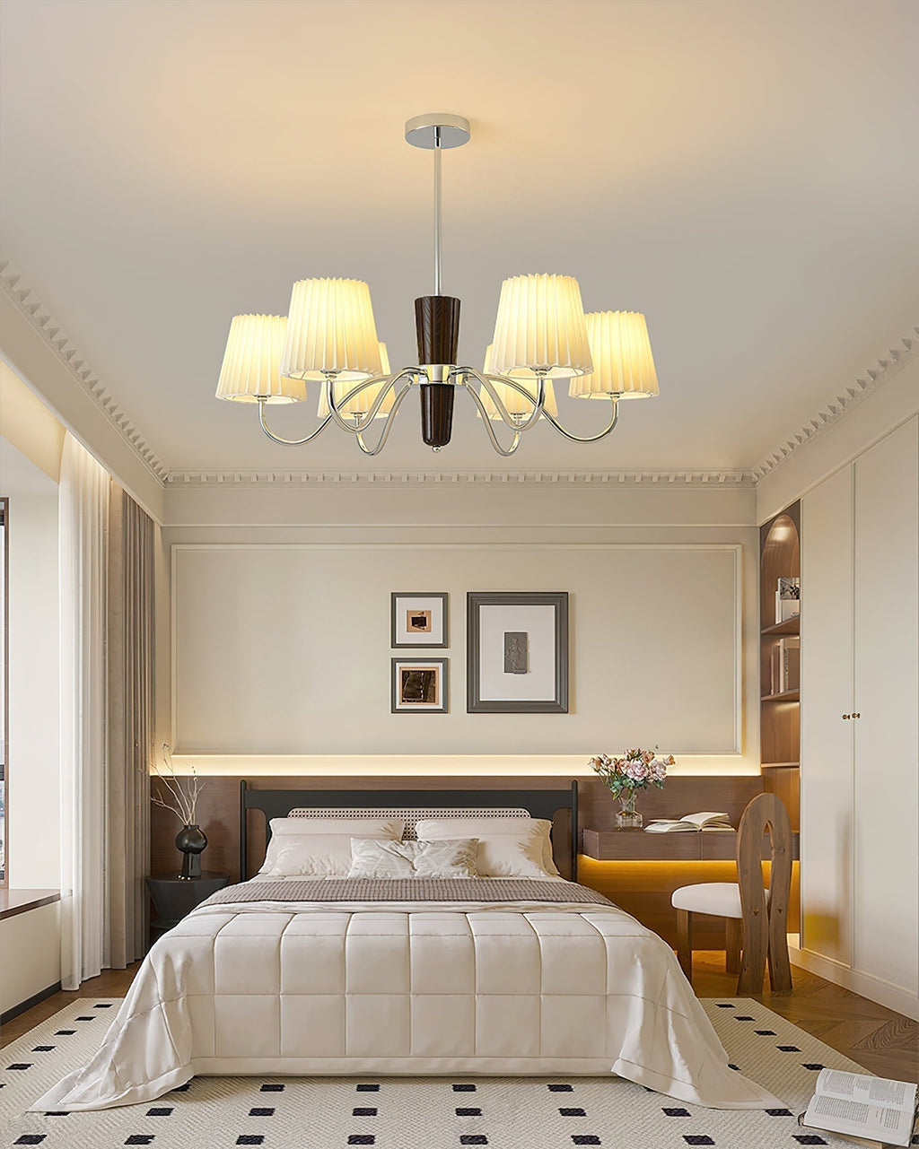 Aurora Lustre en tissu plissé classique - Neutralighting