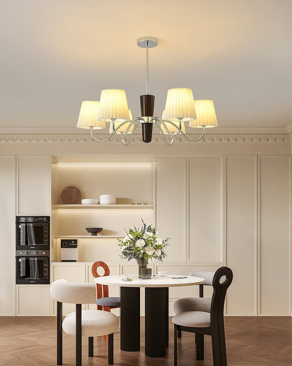 Aurora Lustre en tissu plissé classique - Neutralighting