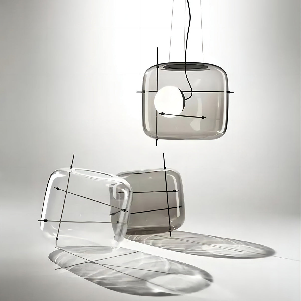 Lune Lampe Pendante en Verre Contemporaine - Neutralighting