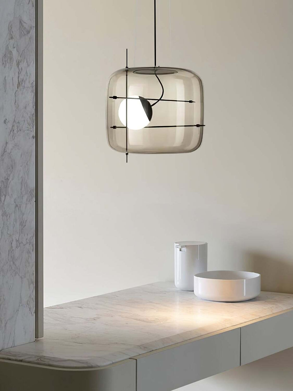 Lune Lampe Pendante en Verre Contemporaine - Neutralighting