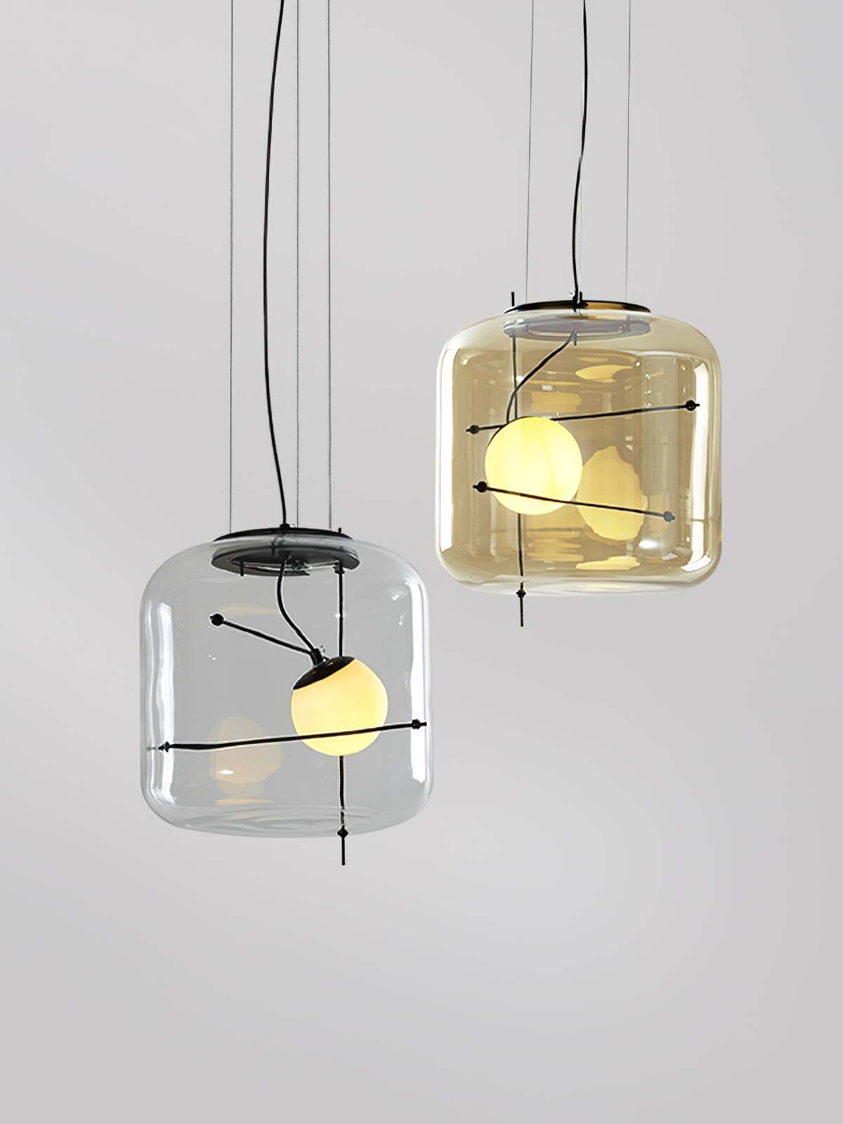 Lune Lampe Pendante en Verre Contemporaine - Neutralighting
