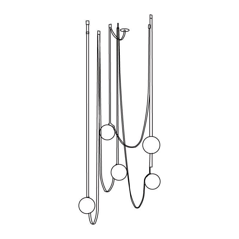 Lustra Suspension en Cuir et Verre - Neutralighting