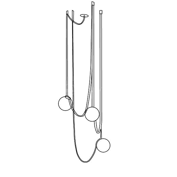 Lustra Suspension en Cuir et Verre - Neutralighting