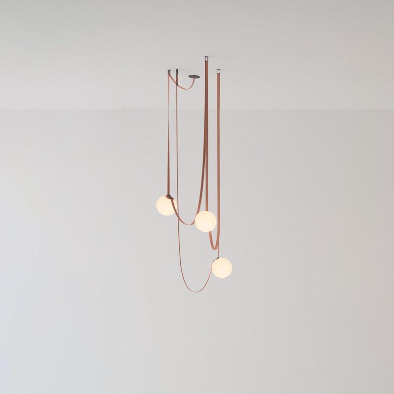 Lustra Suspension en Cuir et Verre - Neutralighting