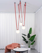 Lustra Suspension en Cuir et Verre - Neutralighting