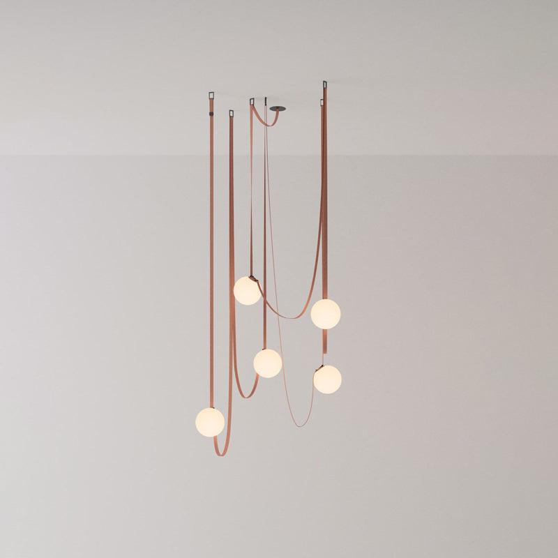 Lustra Suspension en Cuir et Verre - Neutralighting