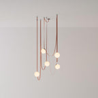 Lustra Suspension en Cuir et Verre - Neutralighting