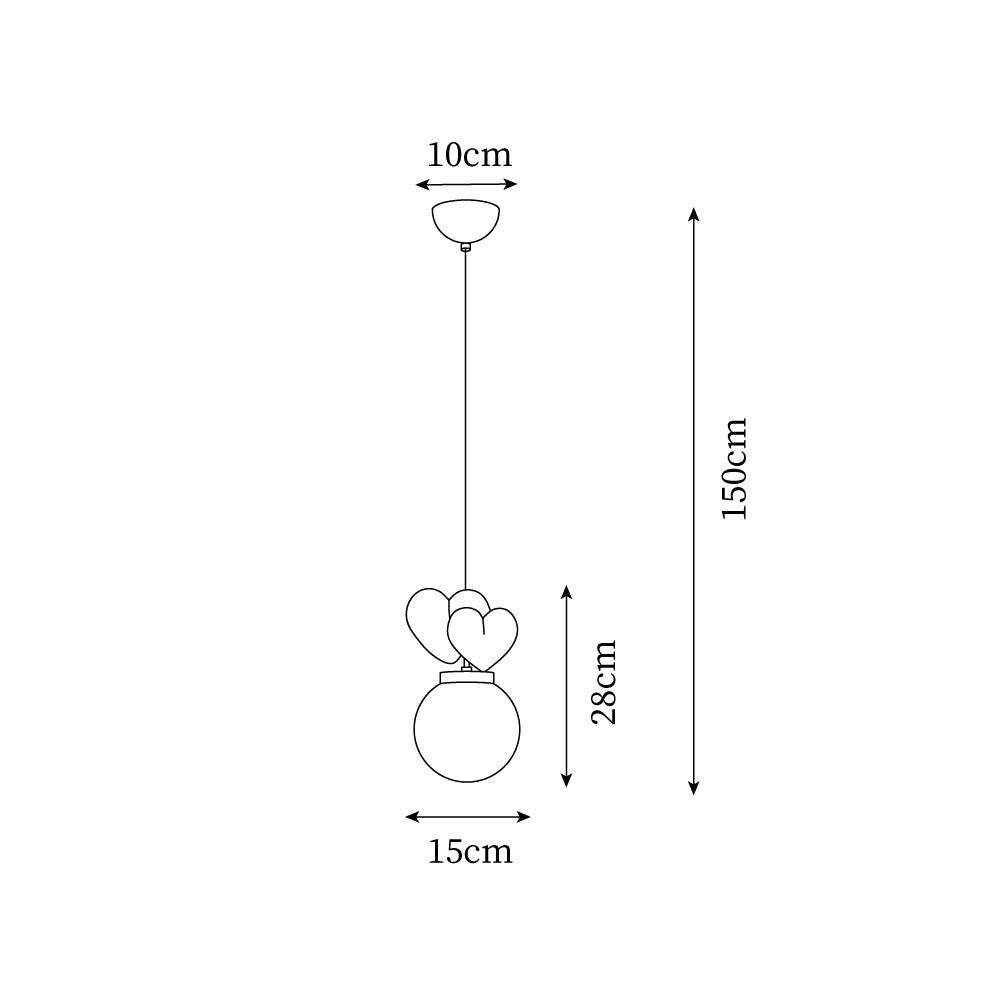 Pokoch Lustra Lampe Suspendue Love Élégante - Neutralighting