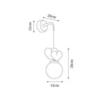 Riva Applique Murale Résine Cœur Verre - Neutralighting