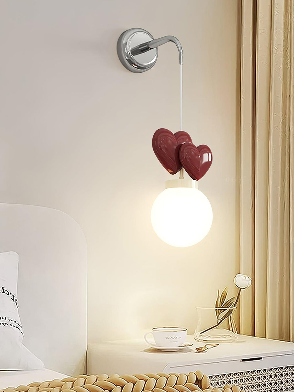 Riva Applique Murale Résine Cœur Verre - Neutralighting