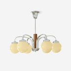 Polaris Lustre Chrome Bois Six Bras - Neutralighting