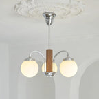 Polaris Lustre Chrome Bois Six Bras - Neutralighting