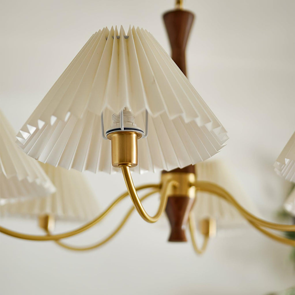 Lustra Chandelier Abat-jours Plissés Blancs - Neutralighting