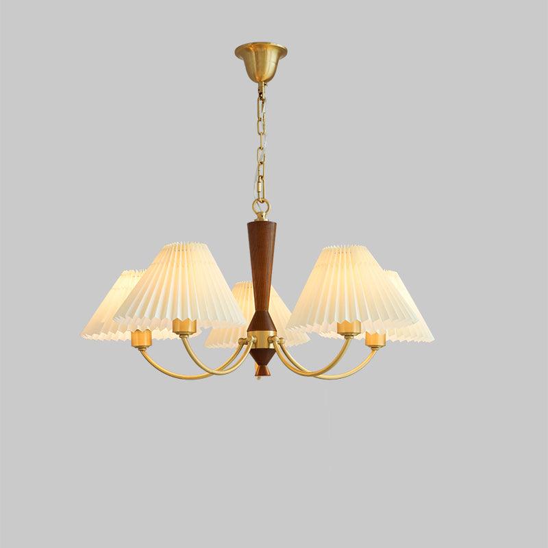 Lustra Chandelier Abat-jours Plissés Blancs - Neutralighting