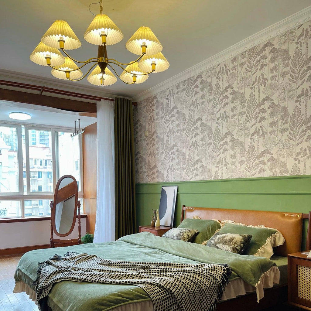 Lustra Chandelier Abat-jours Plissés Blancs - Neutralighting