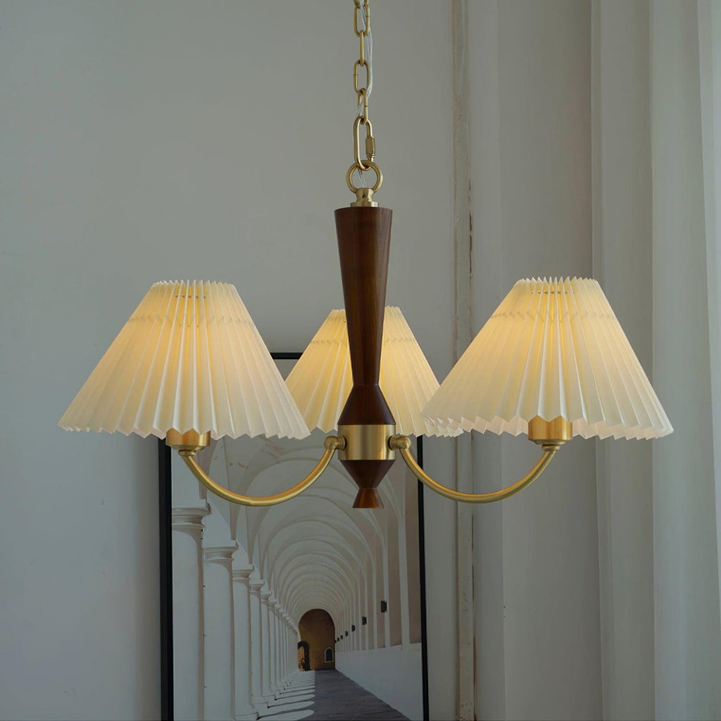 Lustra Chandelier Abat-jours Plissés Blancs - Neutralighting