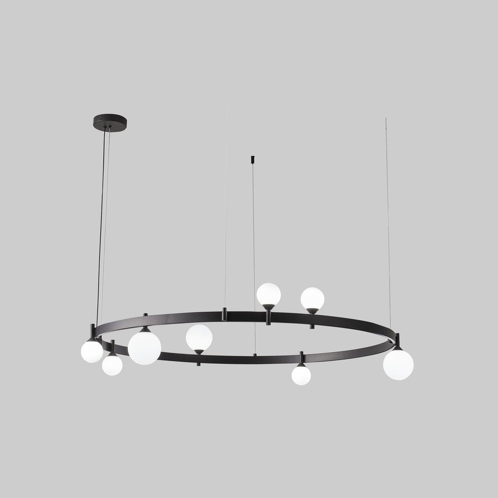 Lustra Suspension Lampe Anneau Noir Rond - Neutralighting
