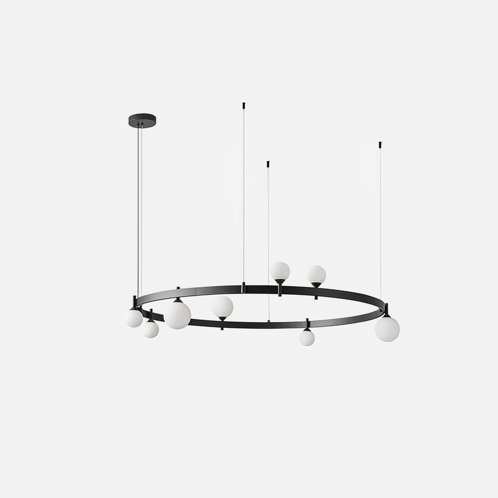Lustra Suspension Lampe Anneau Noir Rond - Neutralighting