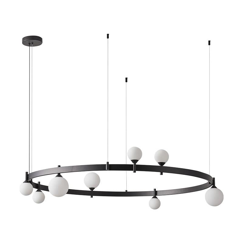 Lustra Suspension Lampe Anneau Noir Rond - Neutralighting