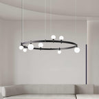 Lustra Suspension Lampe Anneau Noir Rond - Neutralighting