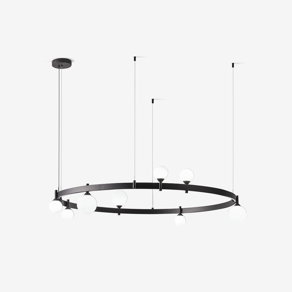 Lustra Suspension Lampe Anneau Noir Rond - Neutralighting