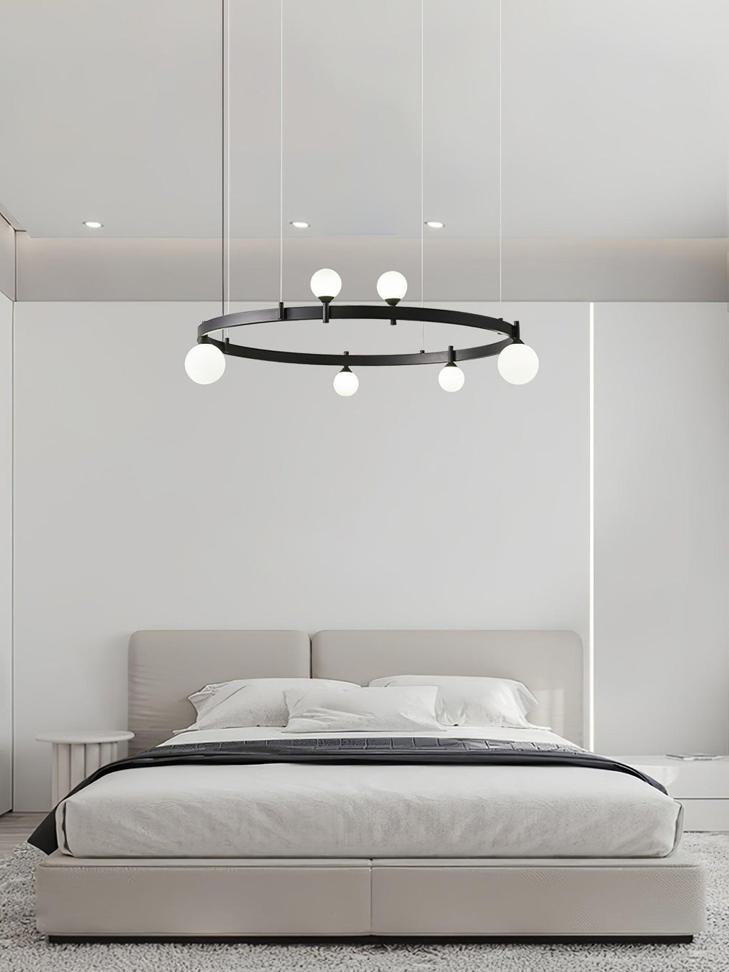 Lustra Suspension Lampe Anneau Noir Rond - Neutralighting
