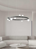 Lustra Suspension Lampe Anneau Noir Rond - Neutralighting