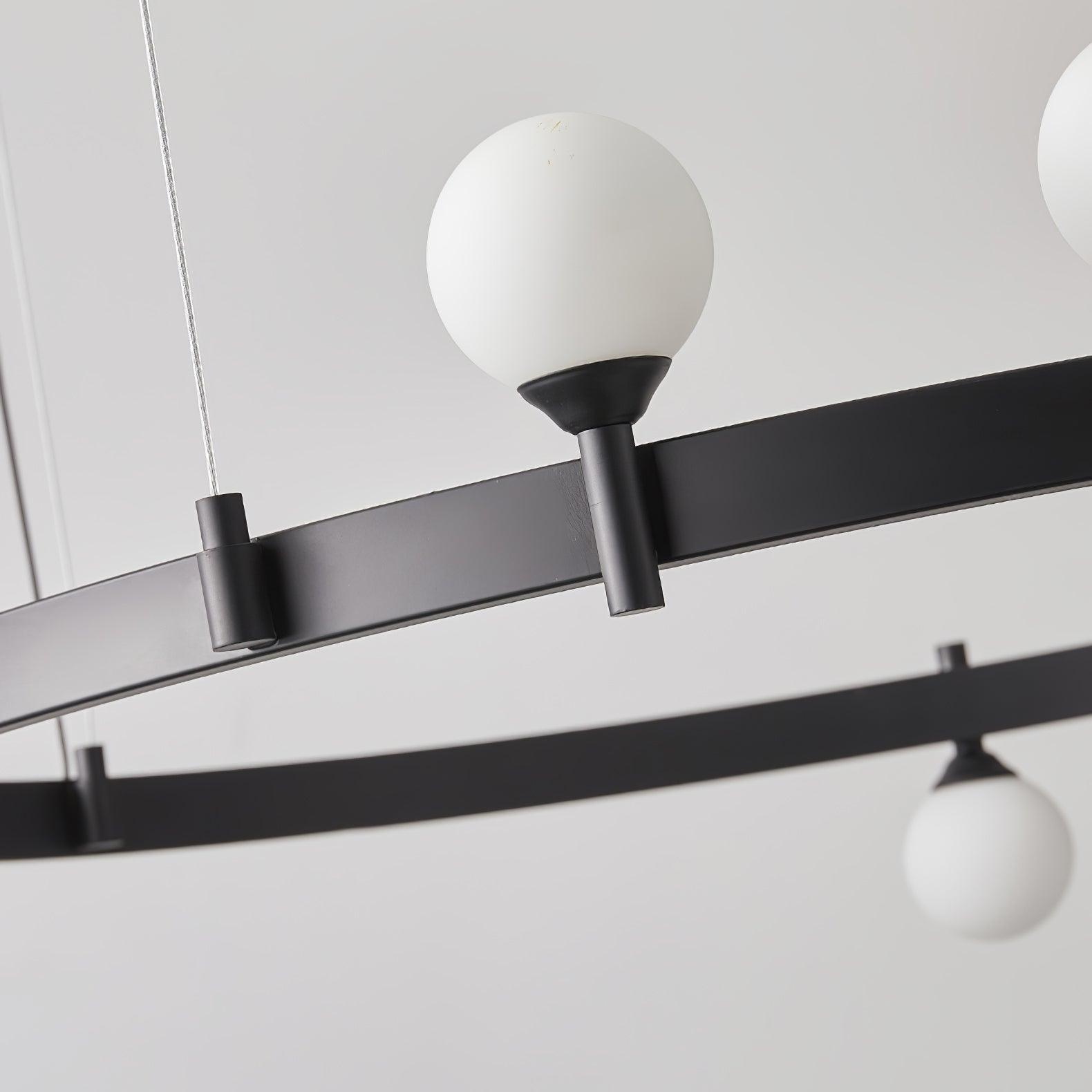 Lustra Suspension Lampe Anneau Noir Rond - Neutralighting