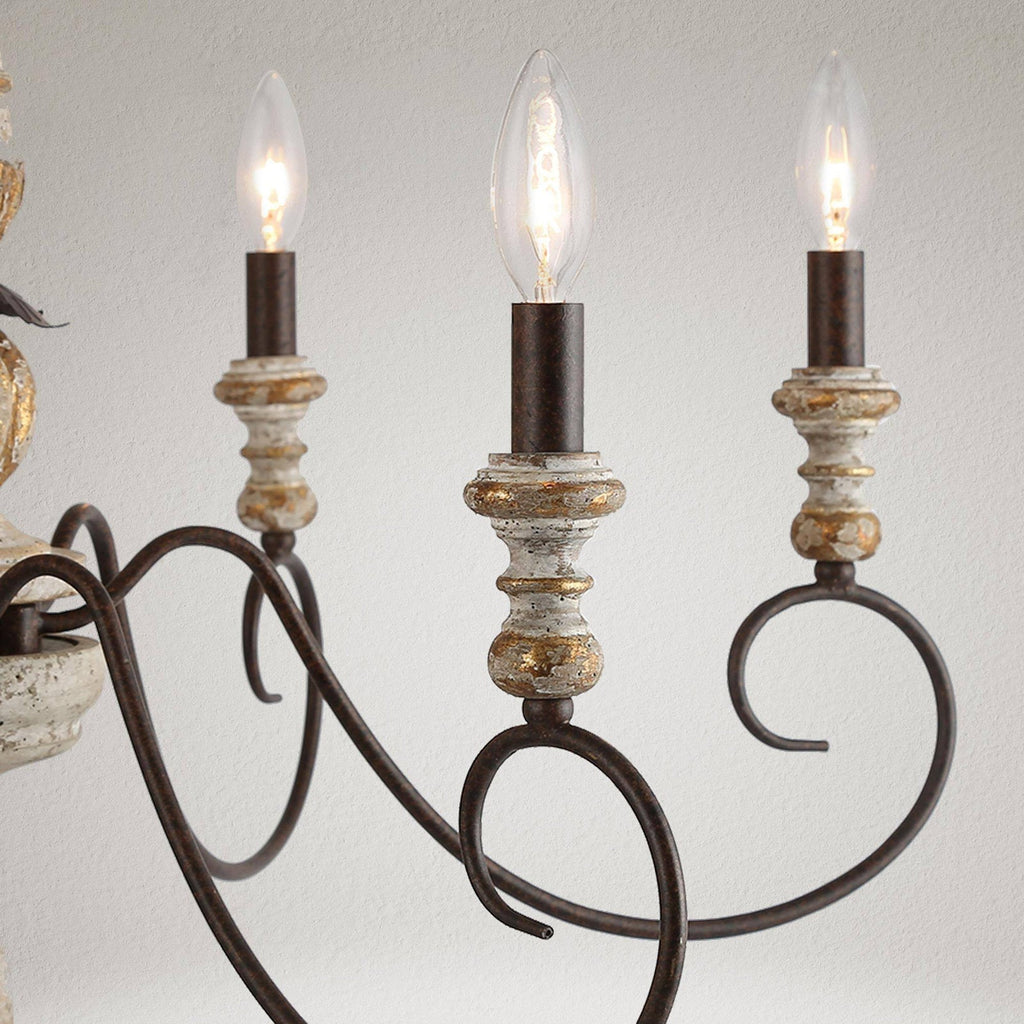 Zonorira Lustre en Bois Industriel Vintage - Neutralighting