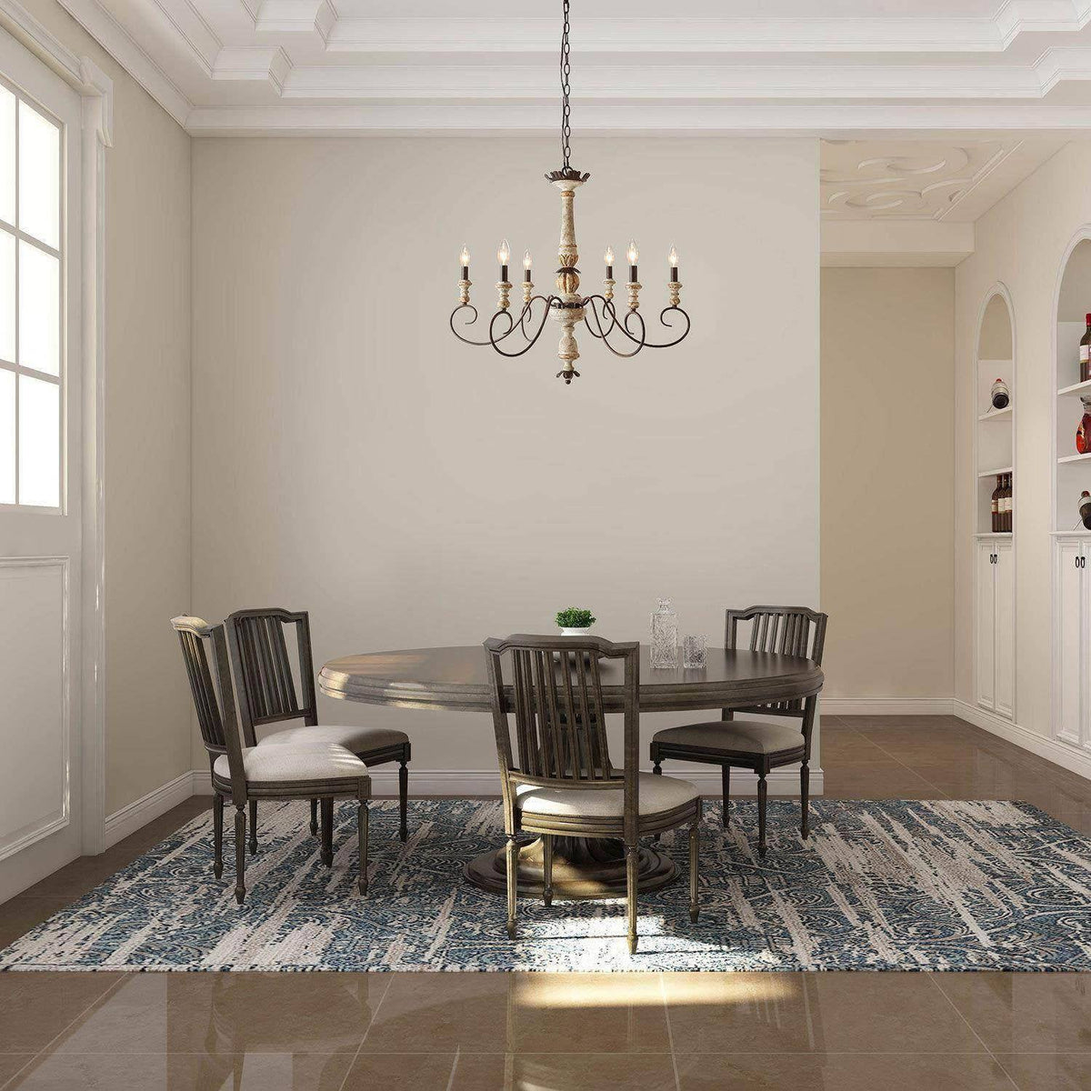 Zonorira Lustre en Bois Industriel Vintage - Neutralighting
