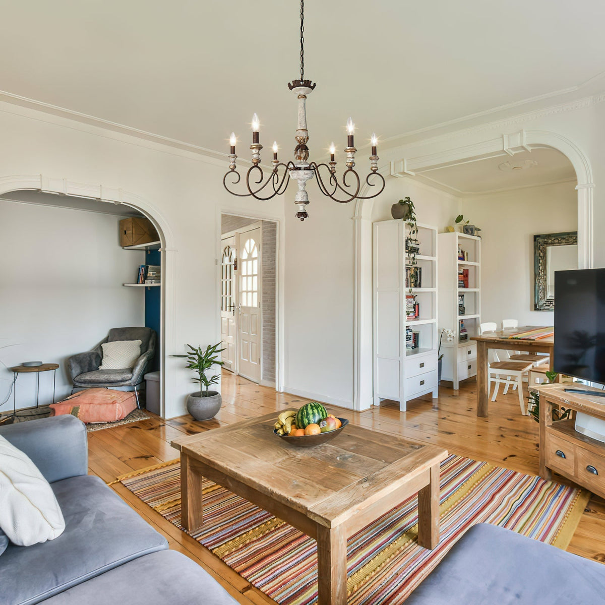 Zonorira Lustre en Bois Industriel Vintage - Neutralighting