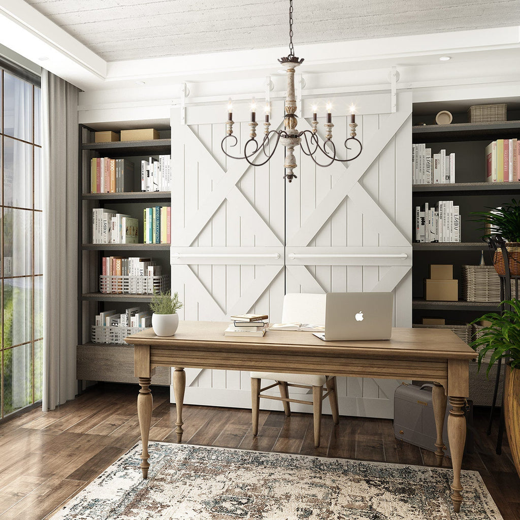 Zonorira Lustre en Bois Industriel Vintage - Neutralighting