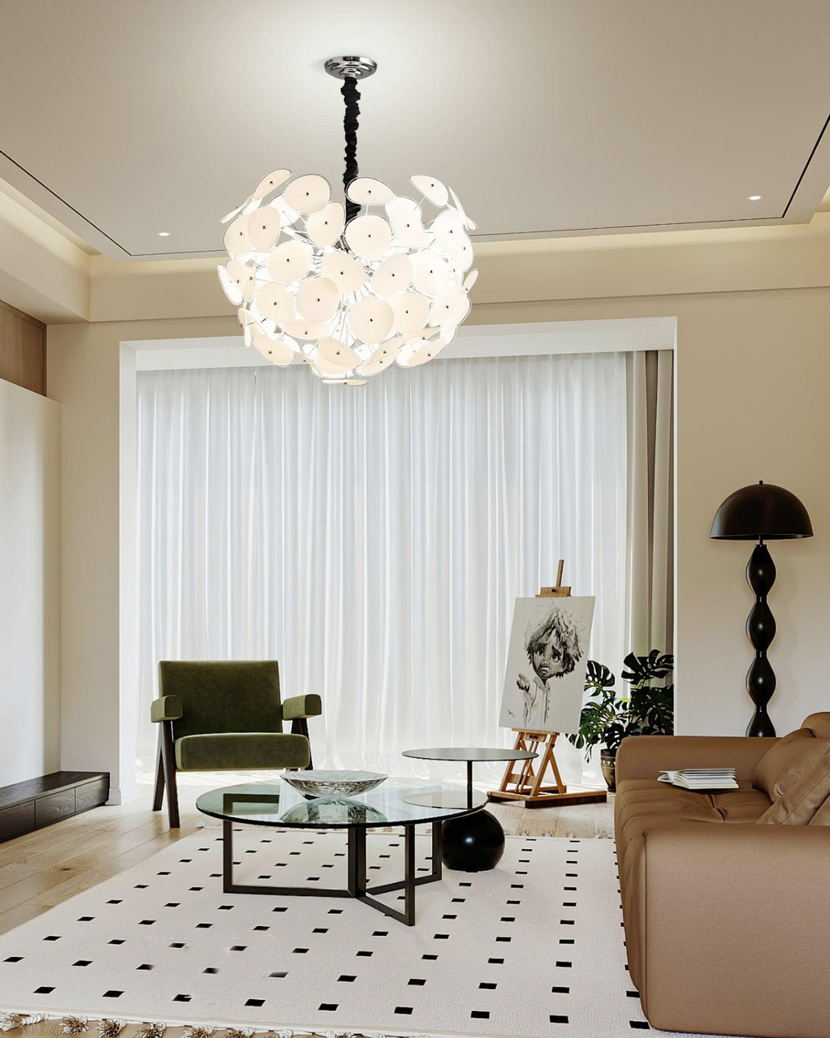 Orcariol Chandelier en Verre Futuriste - Neutralighting