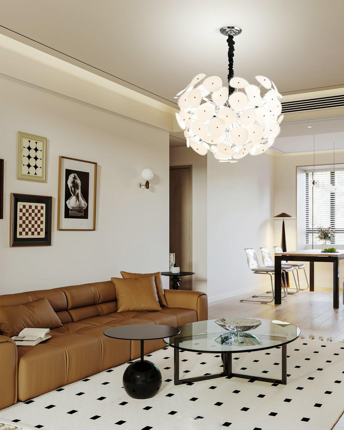 Orcariol Chandelier en Verre Futuriste - Neutralighting