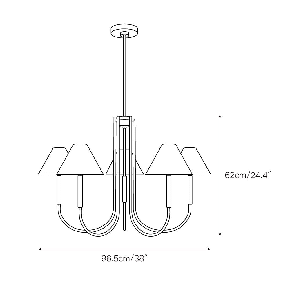 Nycareth Lustre Industriel Vintage Métal Tissu - Neutralighting