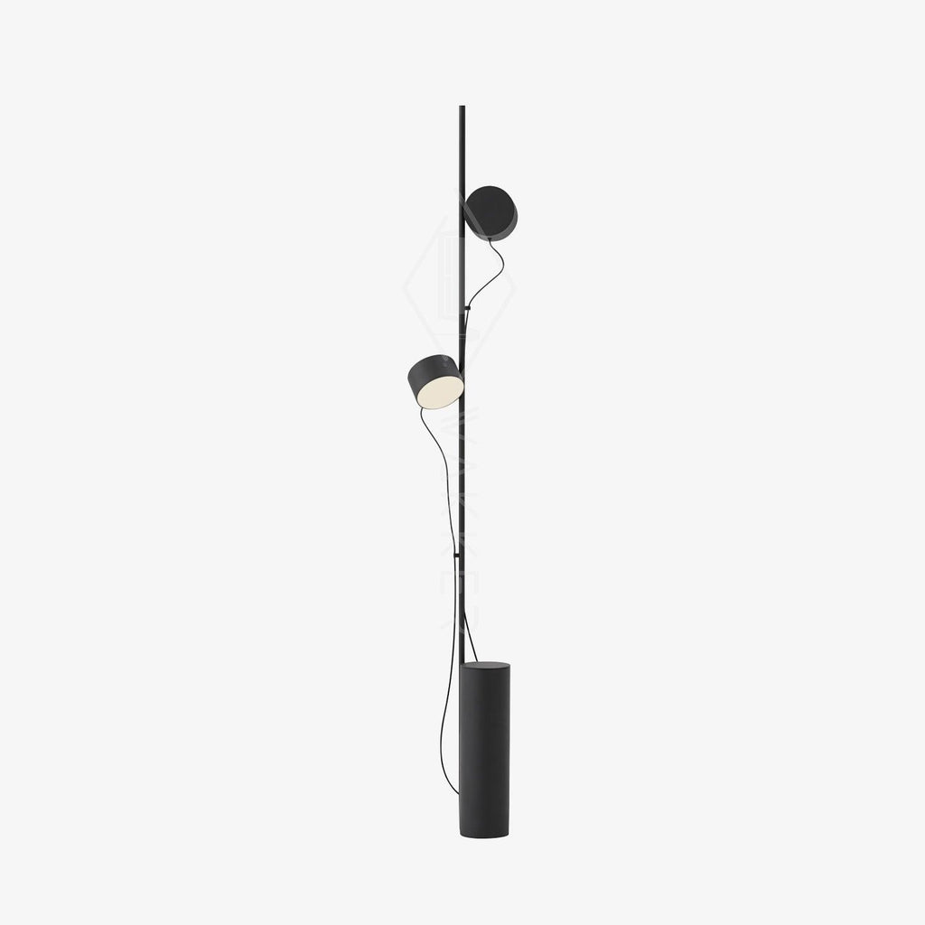 Arisha Lampadaire Linéaire Minimaliste, Métal/Acrylique, Noir, Salon - Neutralighting