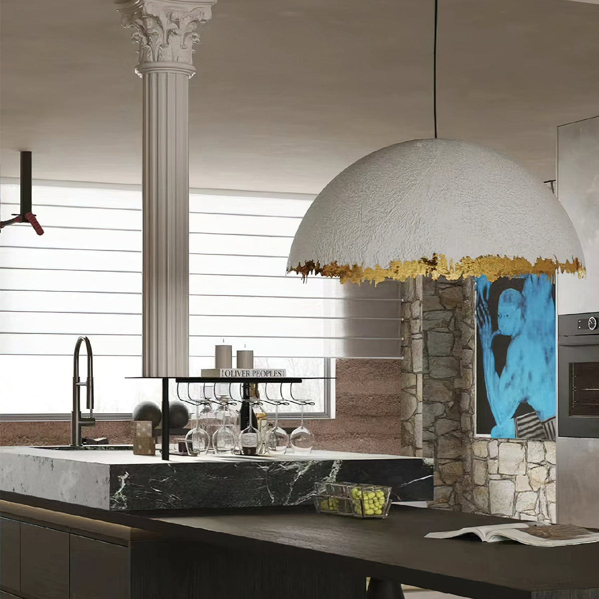 Viliriel Textured Fiberglass Pendant Light - Neutralighting